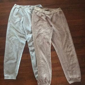 Set of 2 Fuzzy Sleepwear / Loungewear Pants